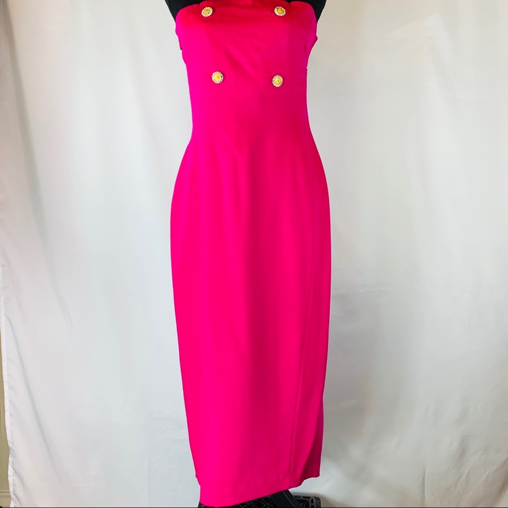 Florence Cromer Fashion Strapless Wool Dress Sz 4